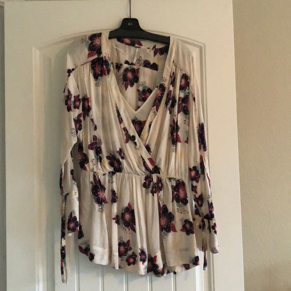 Free People Floral Blouse M